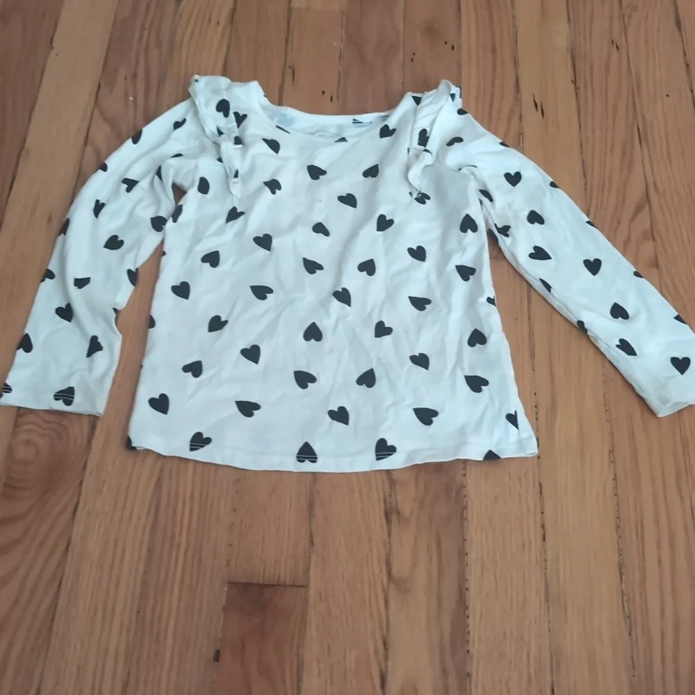 The‎ Children's Place Heart and Bow Long Sleeve Shirt Set